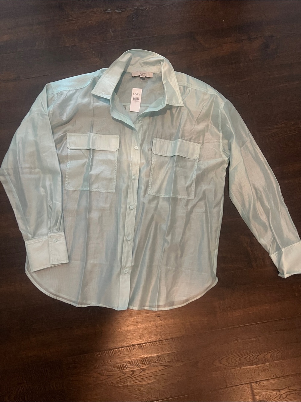 LOFT Pale Blue Men's Button-Down Dress Shirt